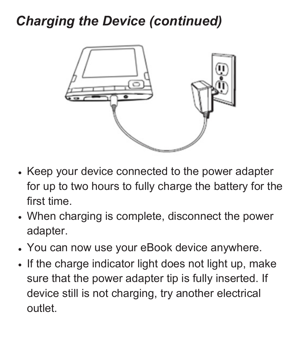 Charging the device (continued) | VIEWSONIC VS13394 User Manual | Page 18 / 73