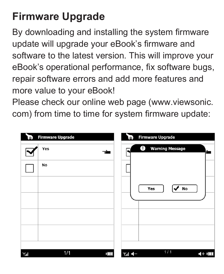 Firmware upgrade | VIEWSONIC VS13394 User Manual | Page 60 / 73