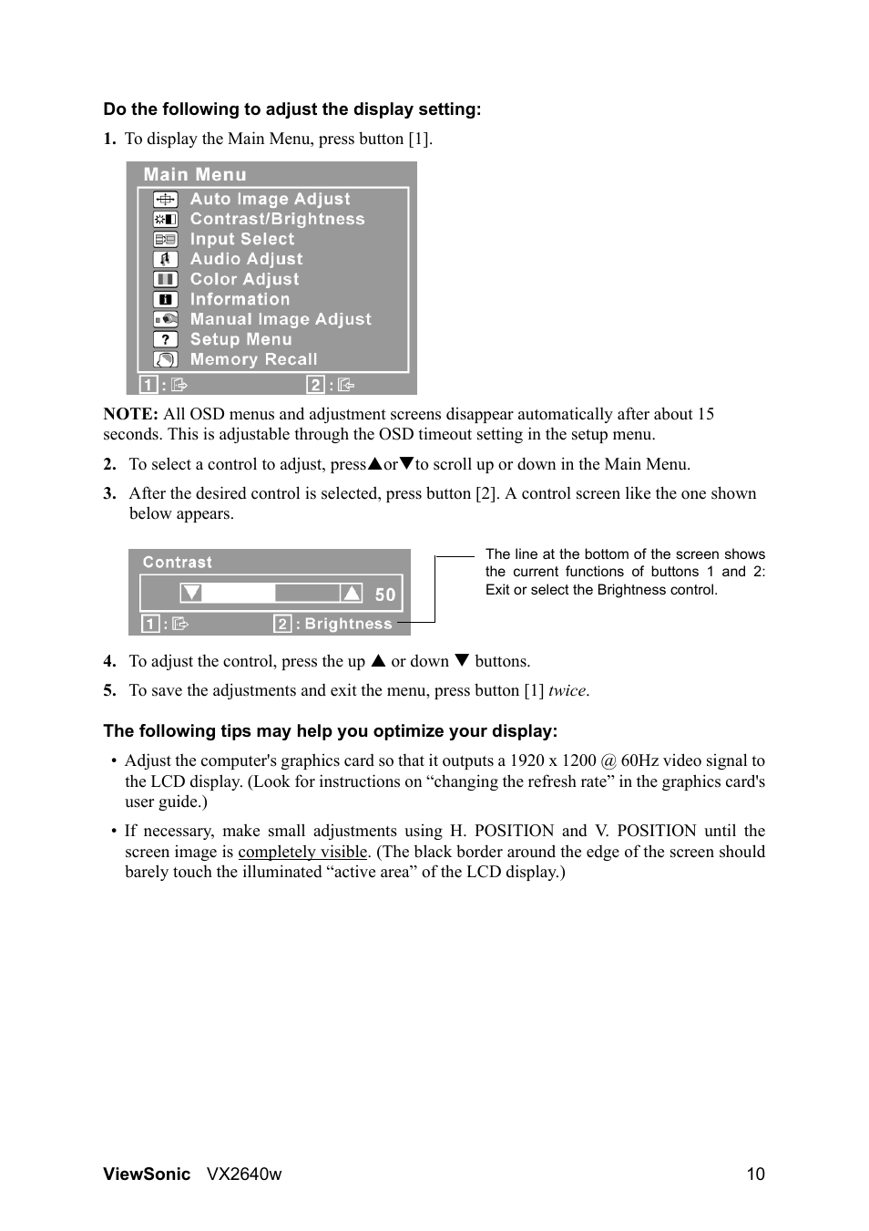 VIEWSONIC VX2640W User Manual | Page 13 / 26