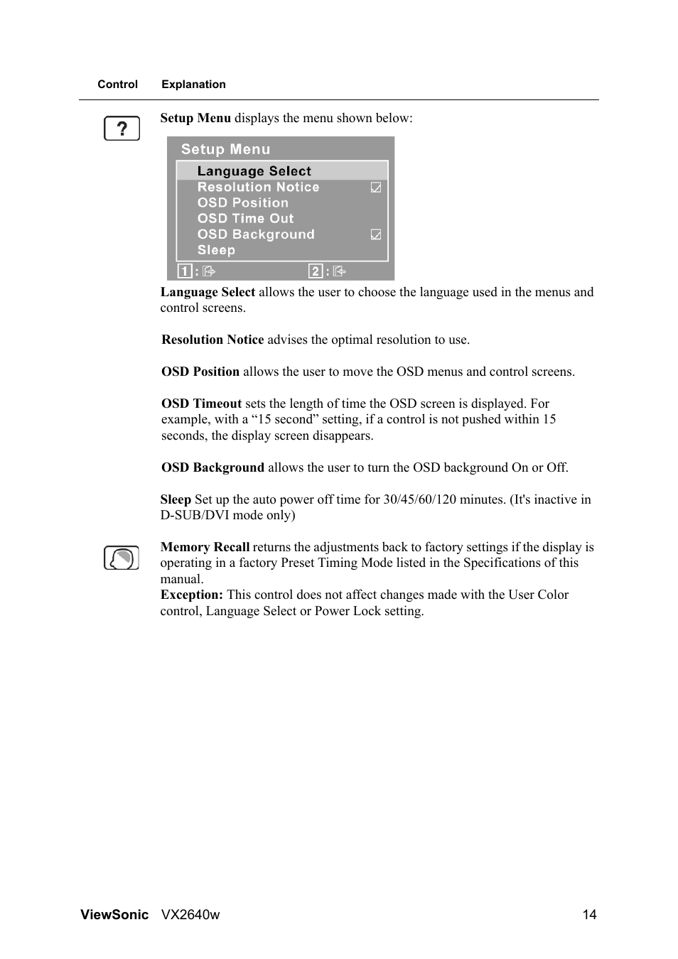 VIEWSONIC VX2640W User Manual | Page 17 / 26