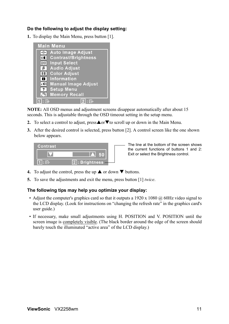 VIEWSONIC VX2258WM User Manual | Page 13 / 25