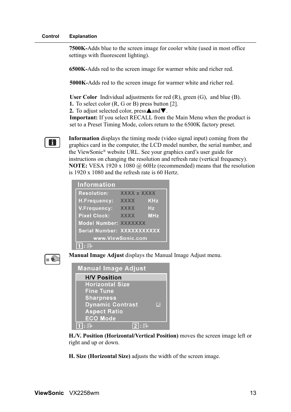 VIEWSONIC VX2258WM User Manual | Page 15 / 25