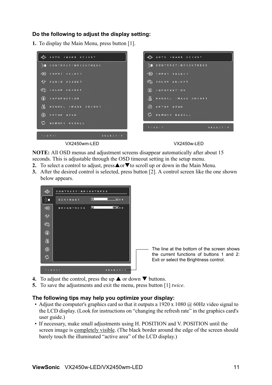 VIEWSONIC VX2450wm-LED User Manual | Page 14 / 27
