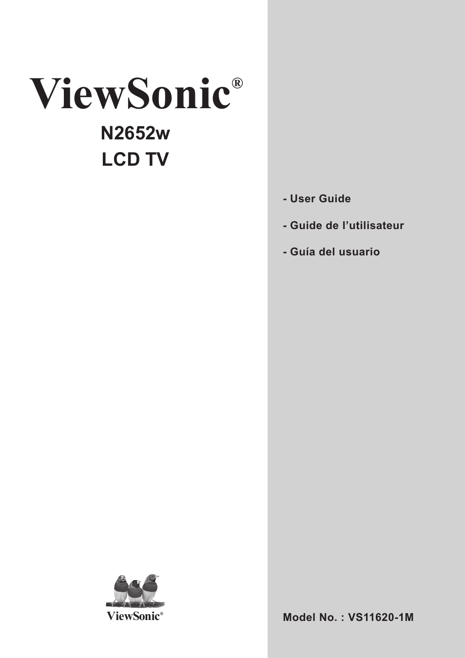VIEWSONIC VS11620-1M User Manual | 36 pages