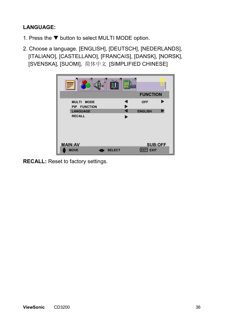 VIEWSONIC VS11857 User Manual | Page 39 / 66