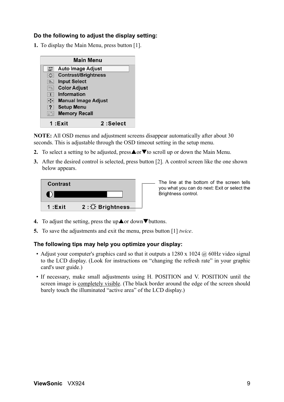 VIEWSONIC VX924 User Manual | Page 11 / 21