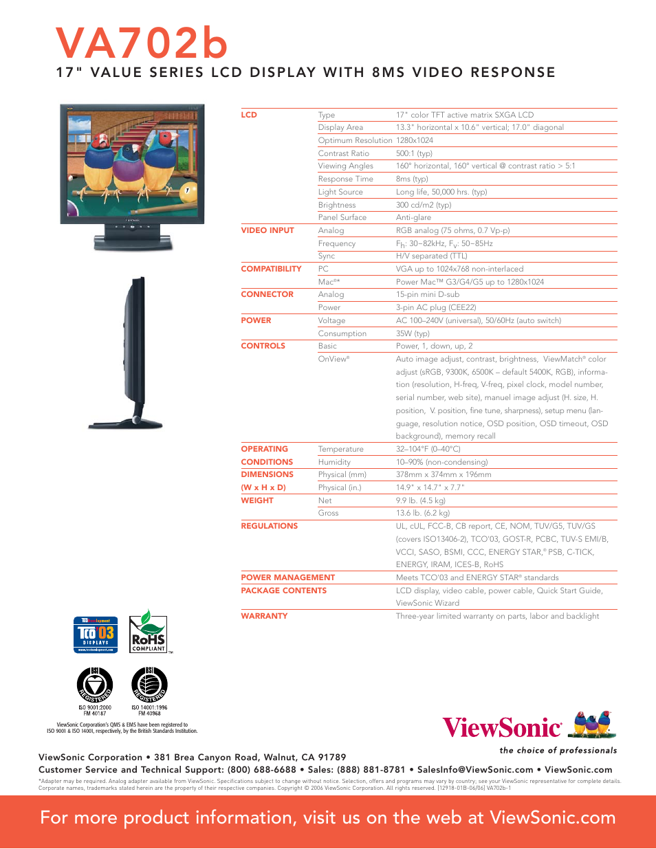 Va702b | VIEWSONIC VA702b17 User Manual | Page 2 / 2