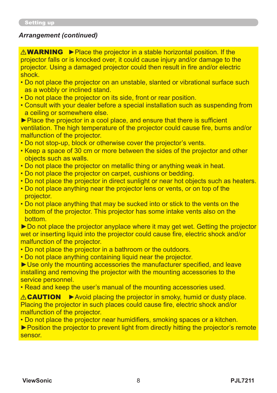 VIEWSONIC PJL7211 User Manual | Page 13 / 71