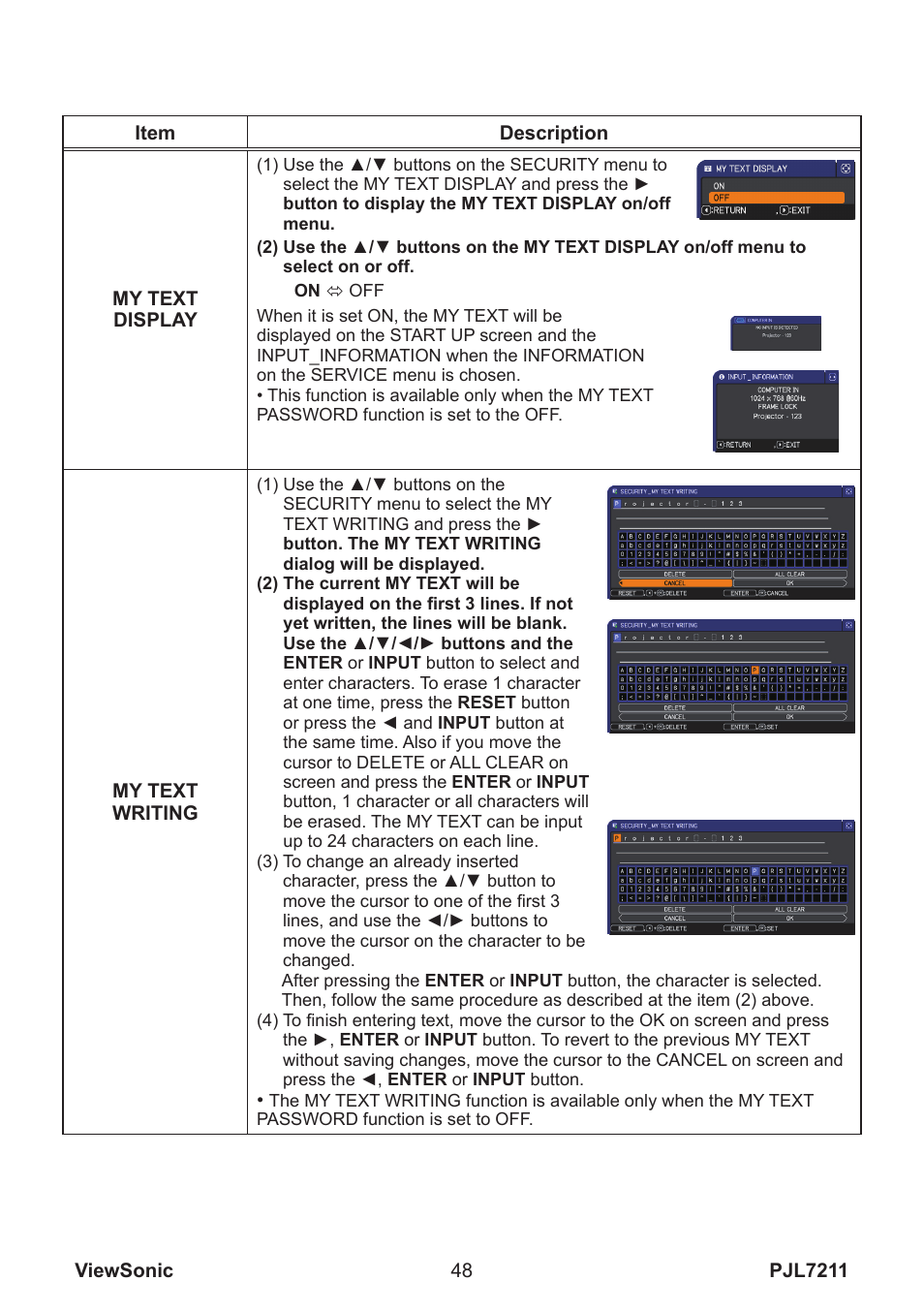VIEWSONIC PJL7211 User Manual | Page 53 / 71