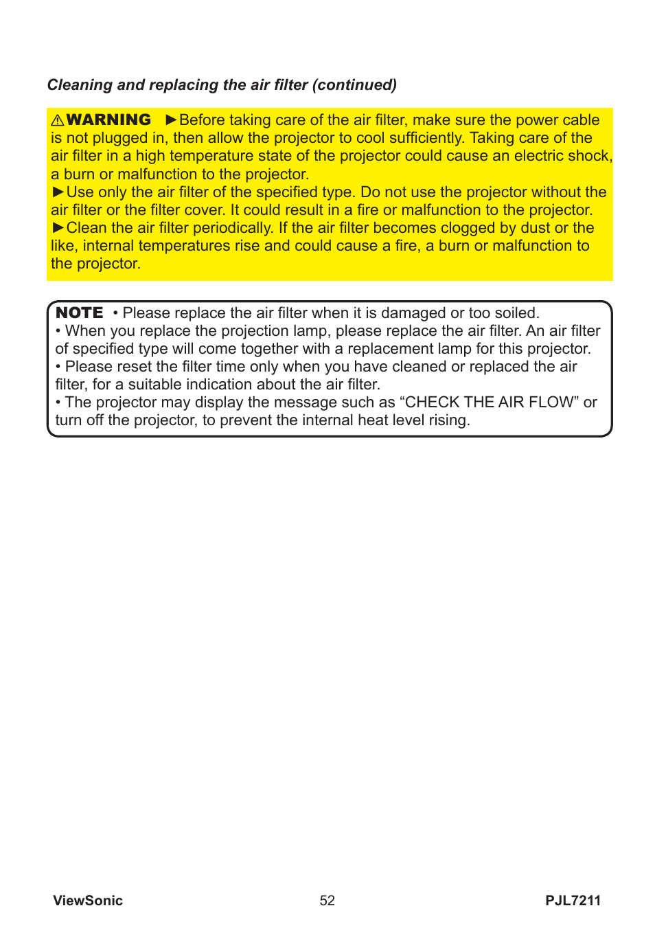 VIEWSONIC PJL7211 User Manual | Page 57 / 71