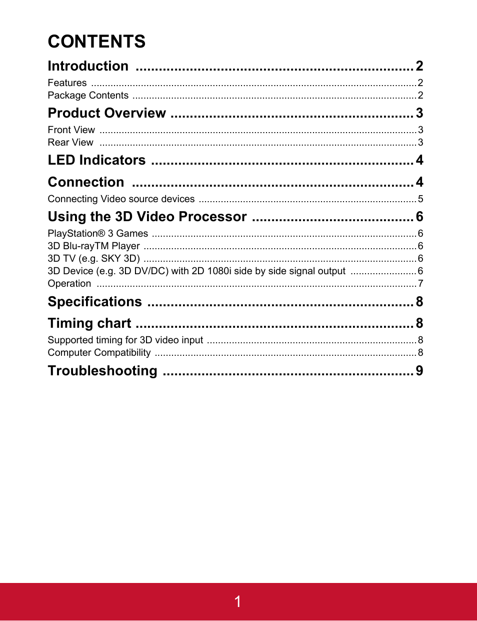 VIEWSONIC VP3D1 User Manual | Page 6 / 18