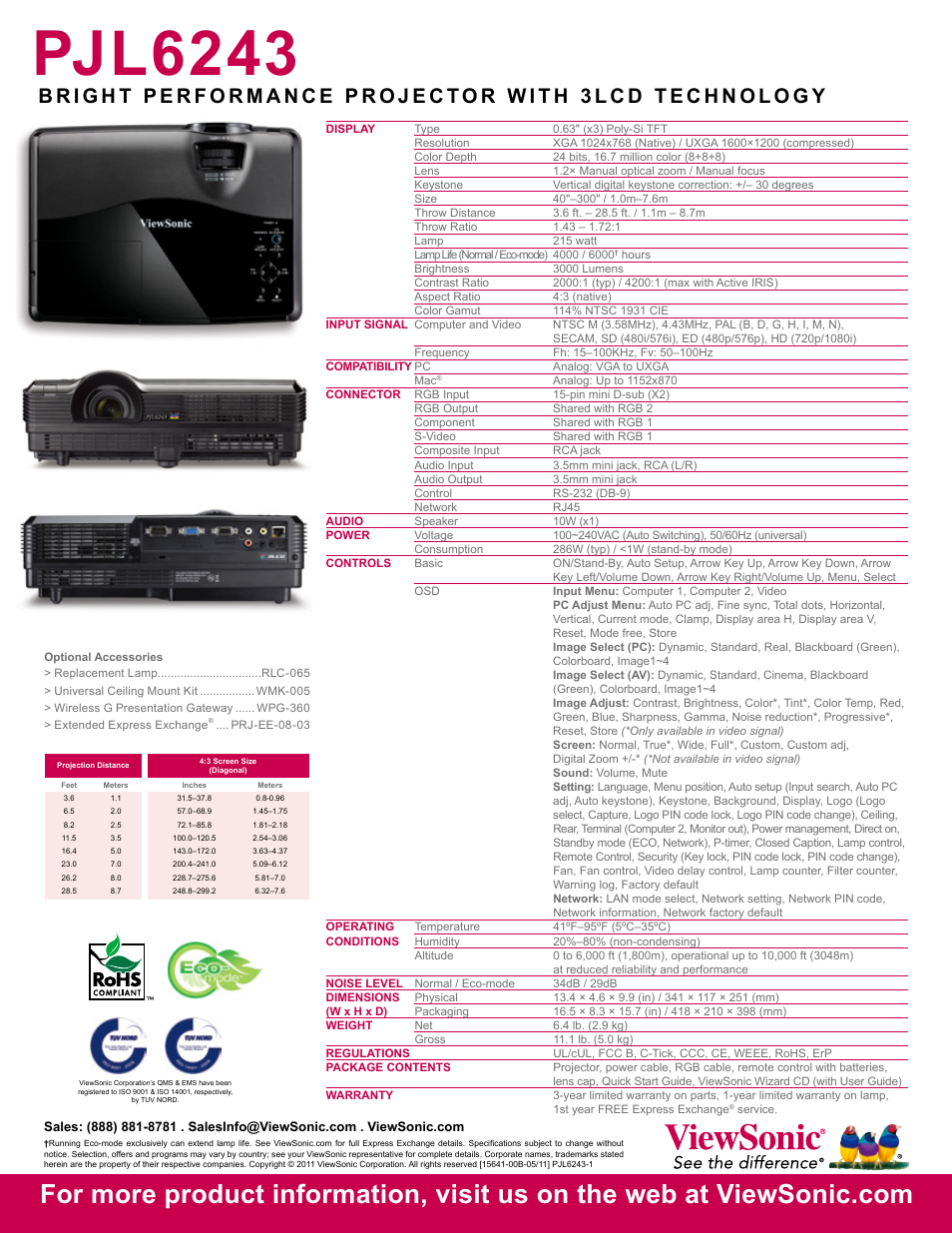 Pjl6243 | VIEWSONIC PJL6243 User Manual | Page 2 / 2