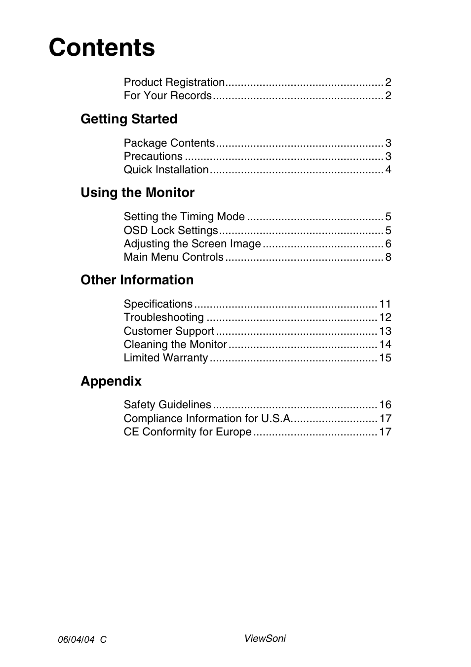 VIEWSONIC P95f+ User Manual | Page 2 / 19