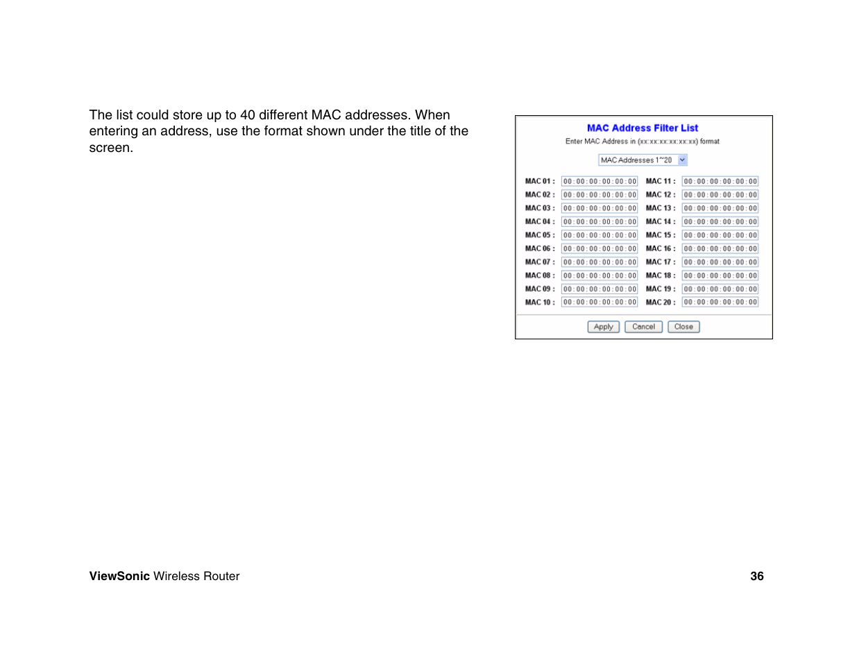 VIEWSONIC WR100 User Manual | Page 40 / 66