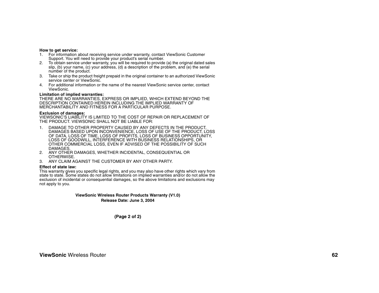 VIEWSONIC WR100 User Manual | Page 66 / 66
