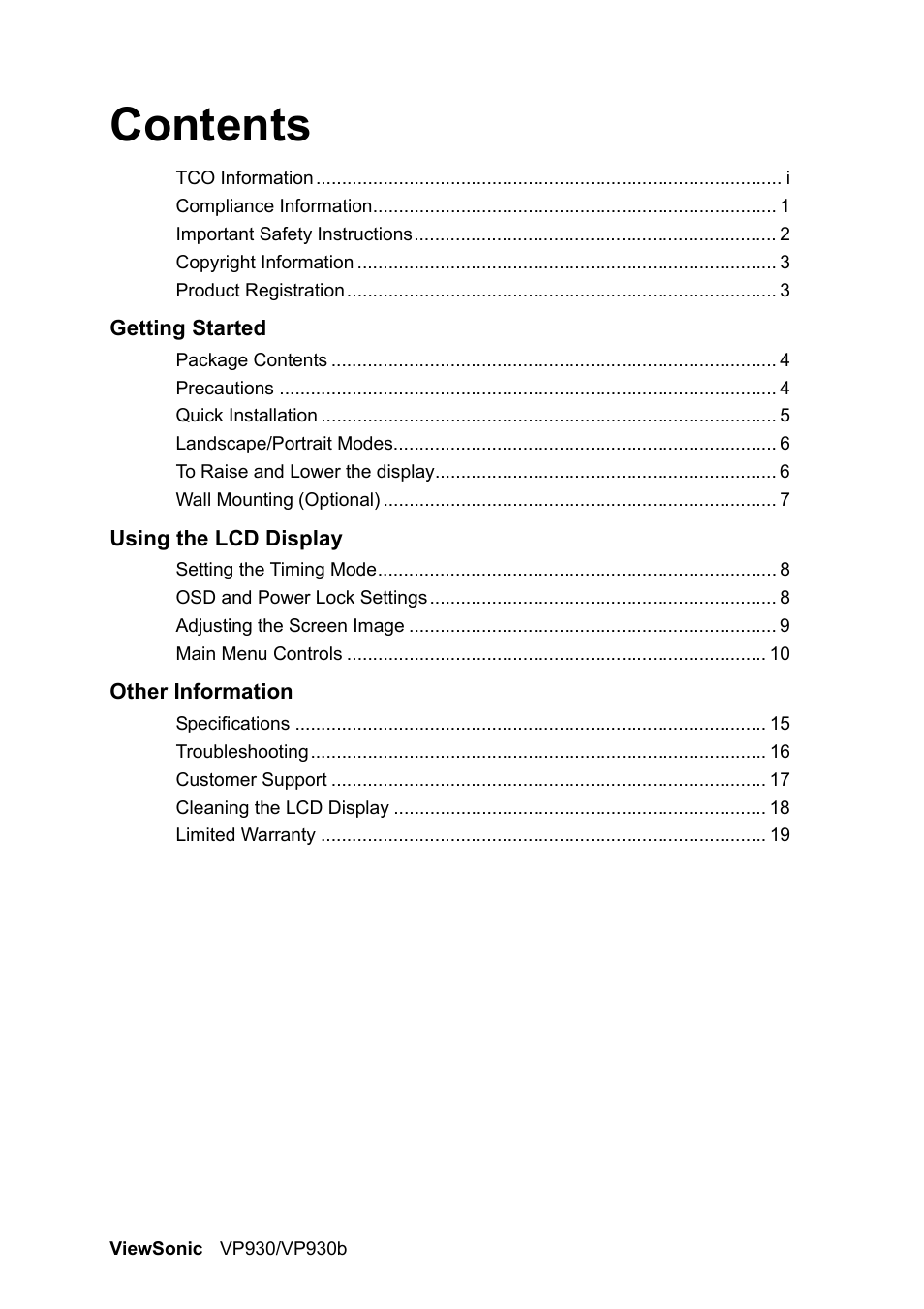 VIEWSONIC VS10725 User Manual | Page 2 / 23