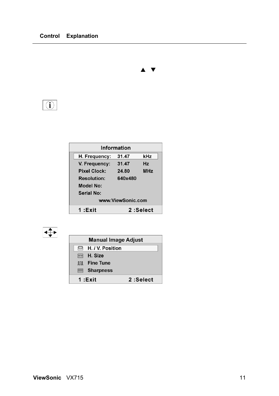 VIEWSONIC VX715 User Manual | Page 13 / 21