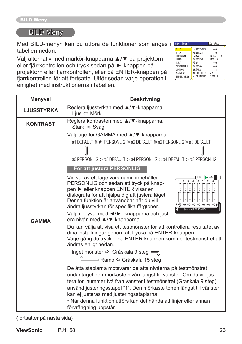 Bild meny | VIEWSONIC VS11459 User Manual | Page 31 / 115