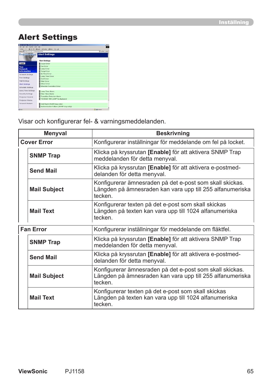 Alert settings | VIEWSONIC VS11459 User Manual | Page 70 / 115