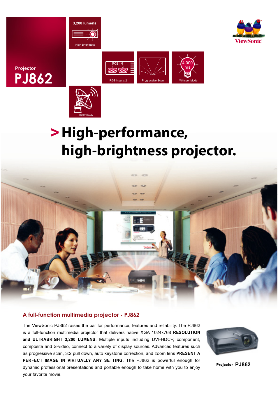 VIEWSONIC PJ862 User Manual | 2 pages
