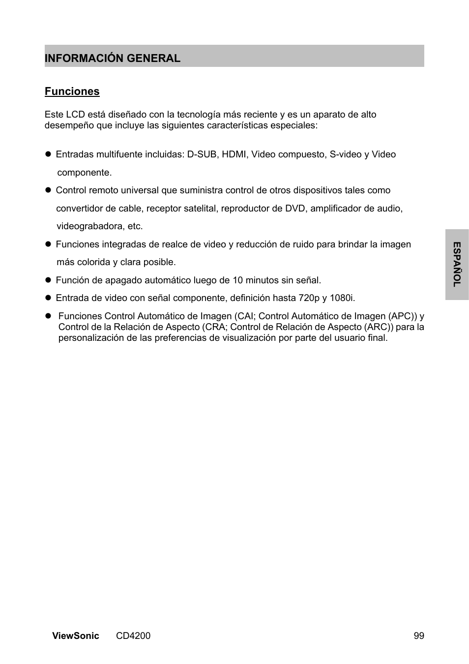 VIEWSONIC CD4200 User Manual | Page 106 / 149