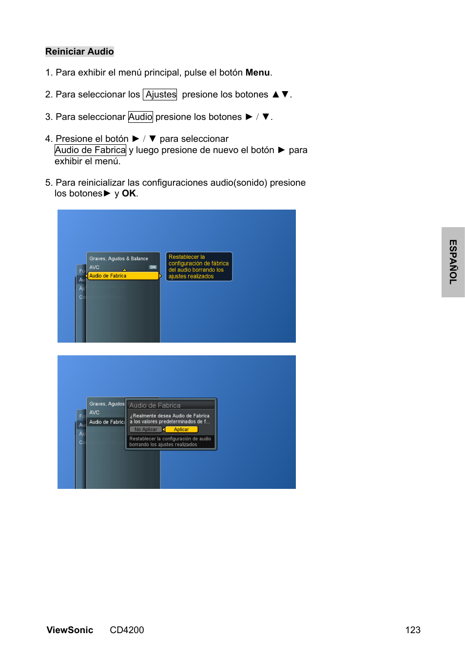 VIEWSONIC CD4200 User Manual | Page 130 / 149