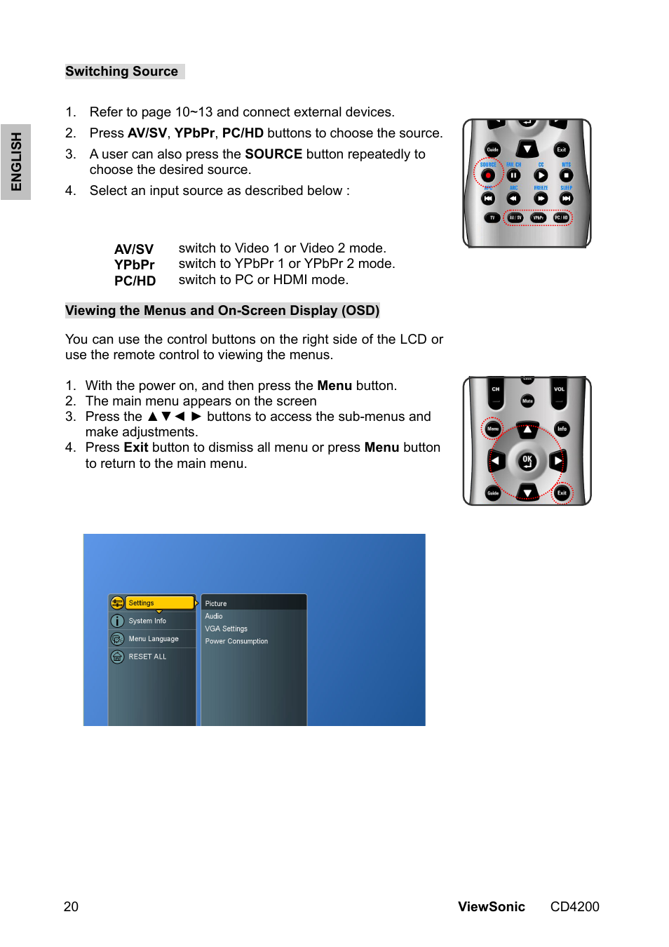 VIEWSONIC CD4200 User Manual | Page 27 / 149