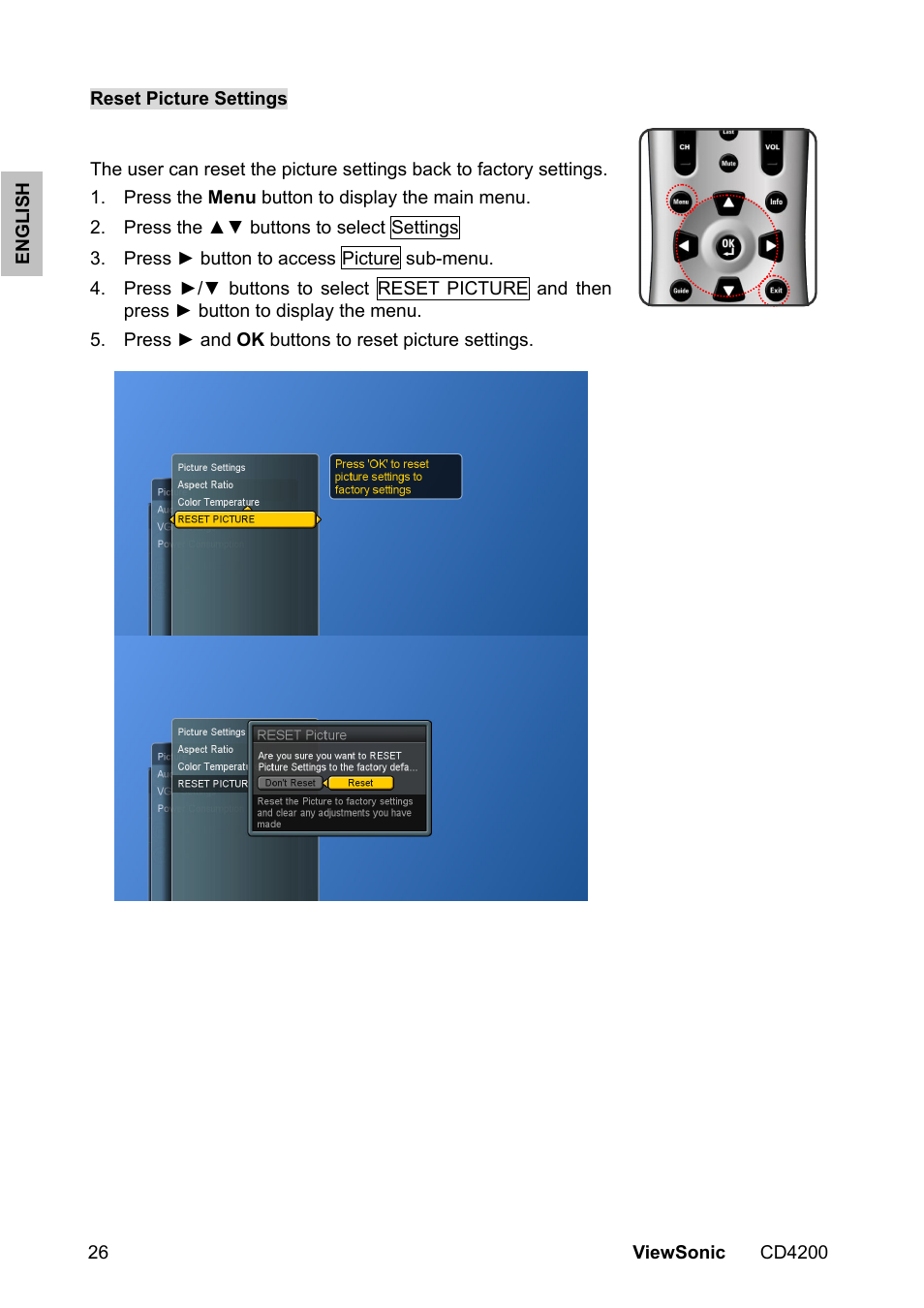 VIEWSONIC CD4200 User Manual | Page 33 / 149