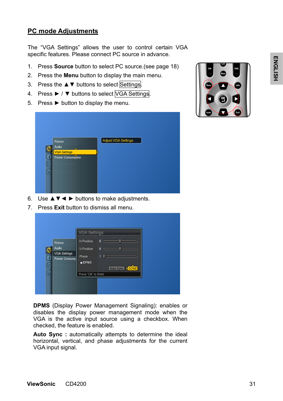 VIEWSONIC CD4200 User Manual | Page 38 / 149