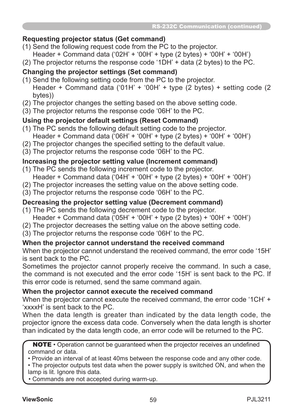 VIEWSONIC PJL3211 User Manual | Page 64 / 78