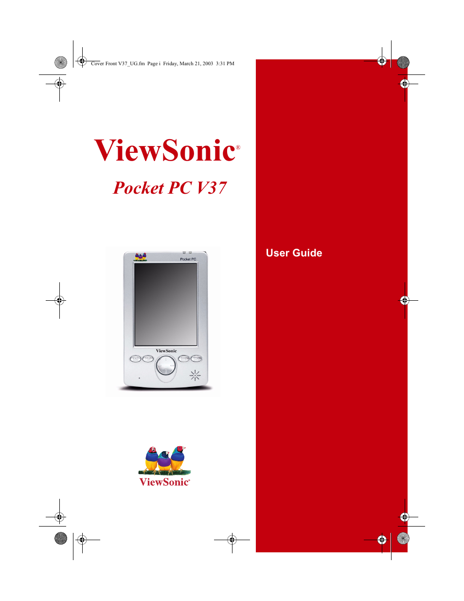 VIEWSONIC V 37 User Manual | 92 pages