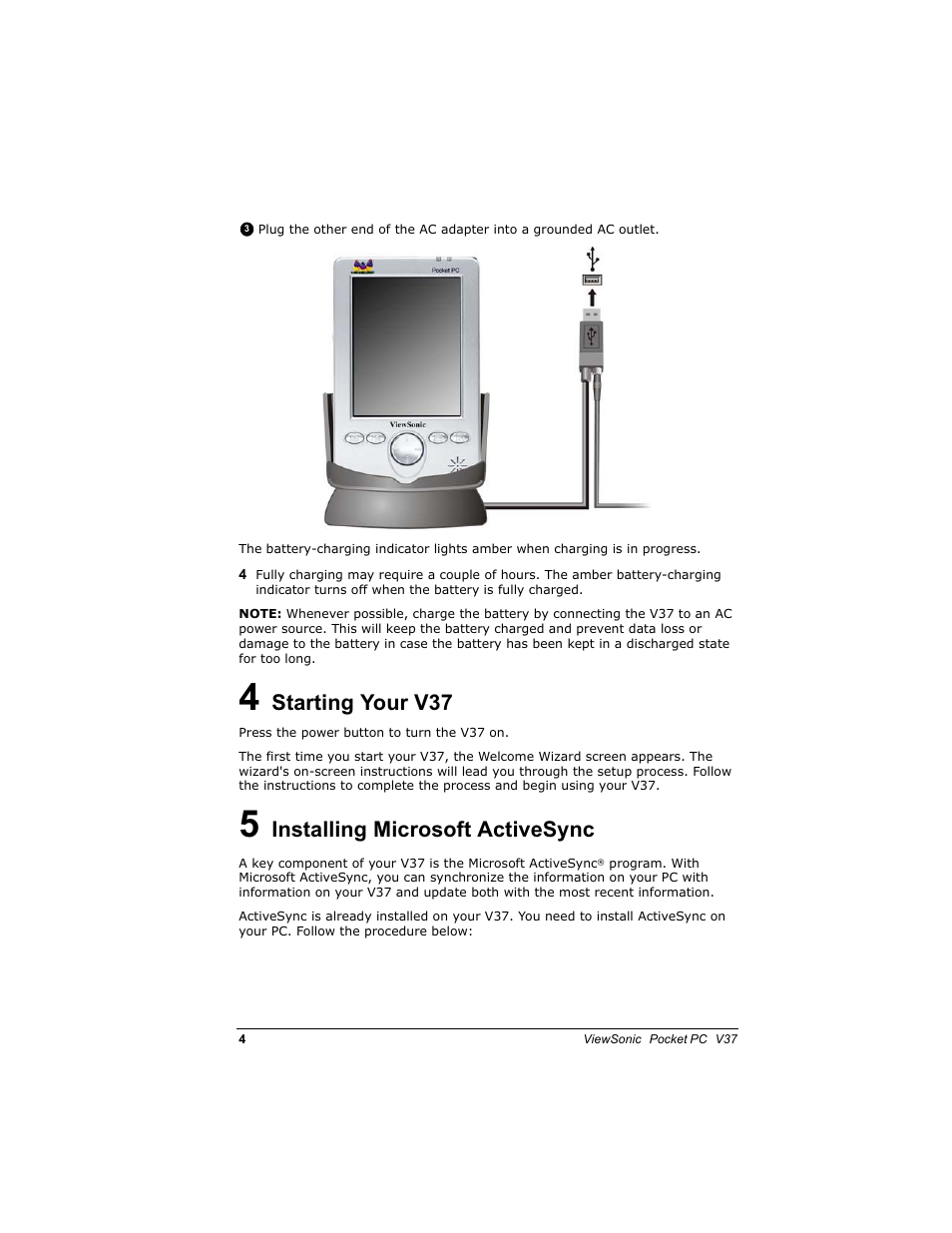 6wduwlqj <rxu 9, Qvwdoolqj 0lfurvriw $fwlyh6\qf | VIEWSONIC V 37 User Manual | Page 11 / 92