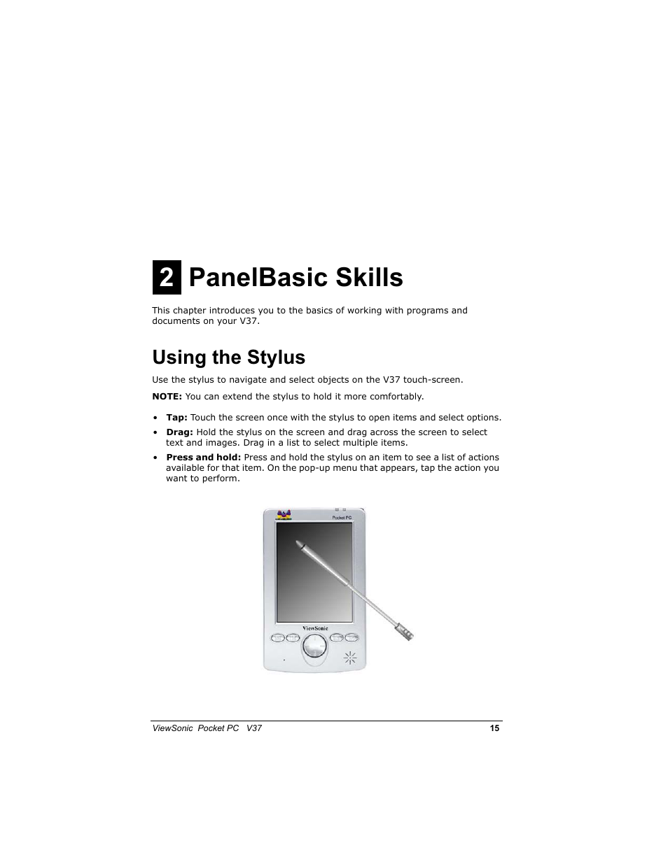 3dqho%dvlf 6nloov, 8vlqj wkh 6w\oxv | VIEWSONIC V 37 User Manual | Page 22 / 92