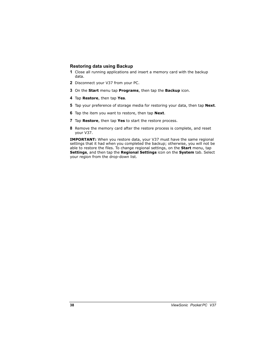 VIEWSONIC V 37 User Manual | Page 45 / 92