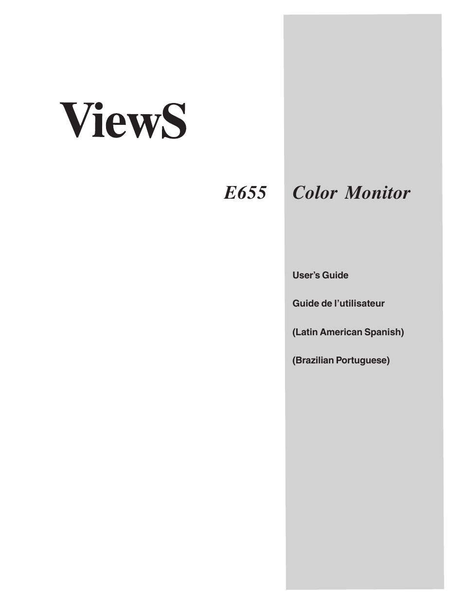 VIEWSONIC E655 User Manual | 16 pages