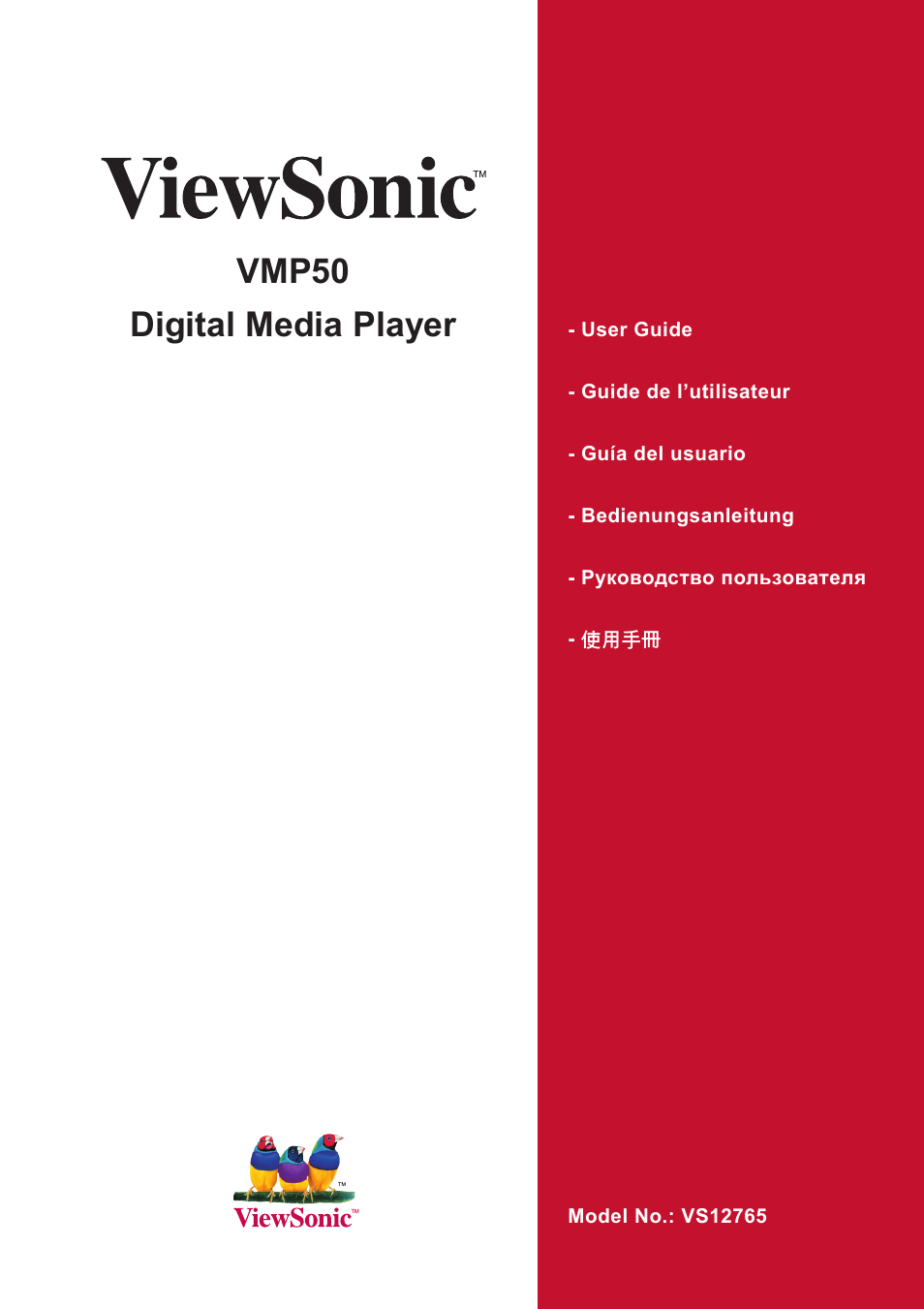 VIEWSONIC VS12765 User Manual | 20 pages