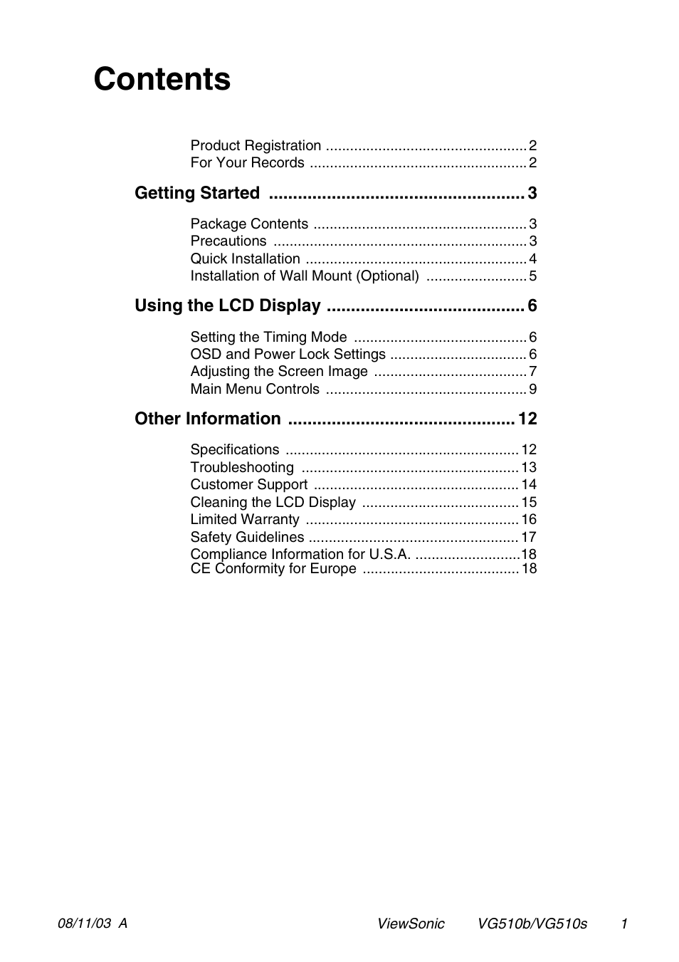 VIEWSONIC G510b User Manual | Page 2 / 20