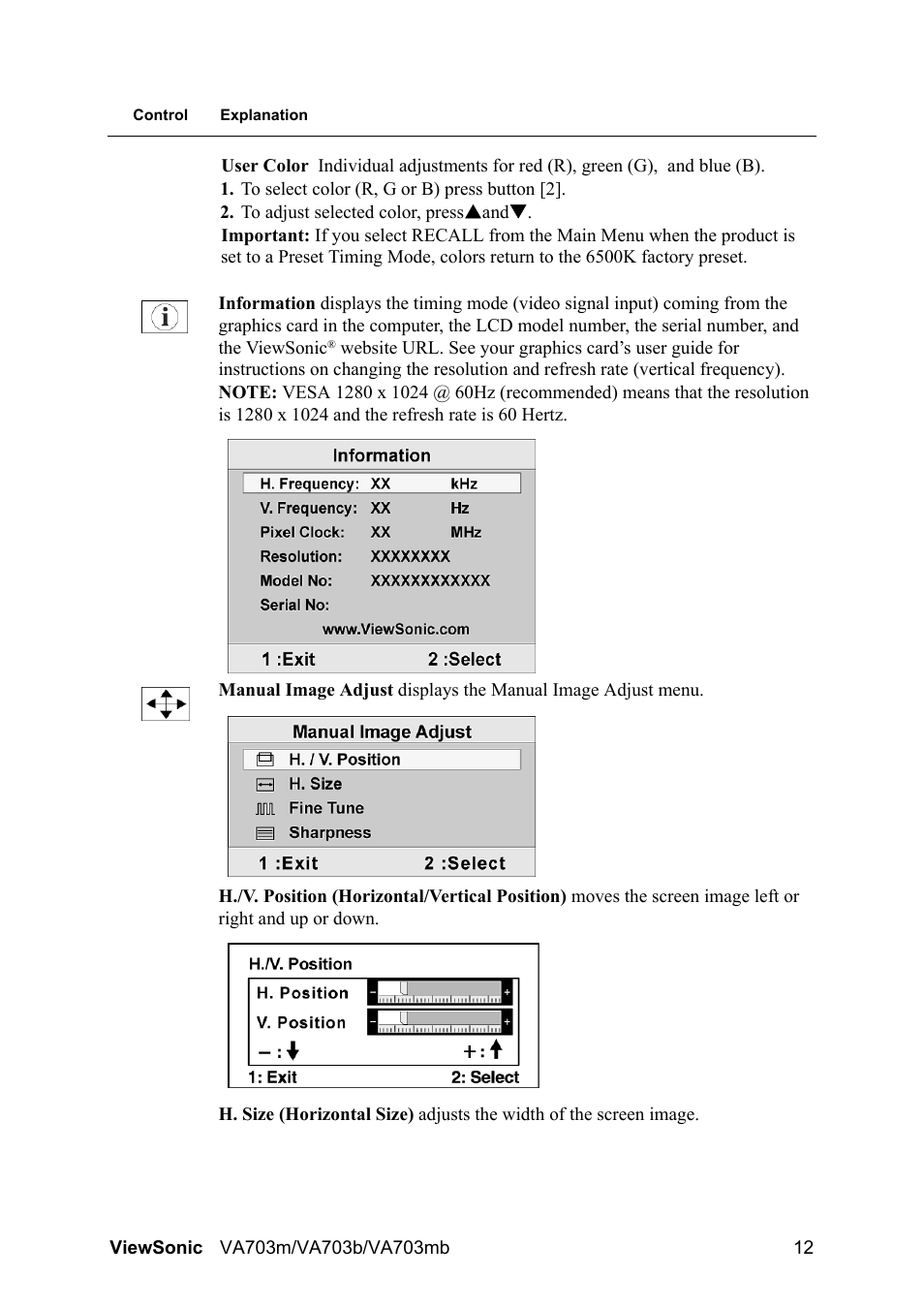 VIEWSONIC LCD Display VS11280 User Manual | Page 15 / 25