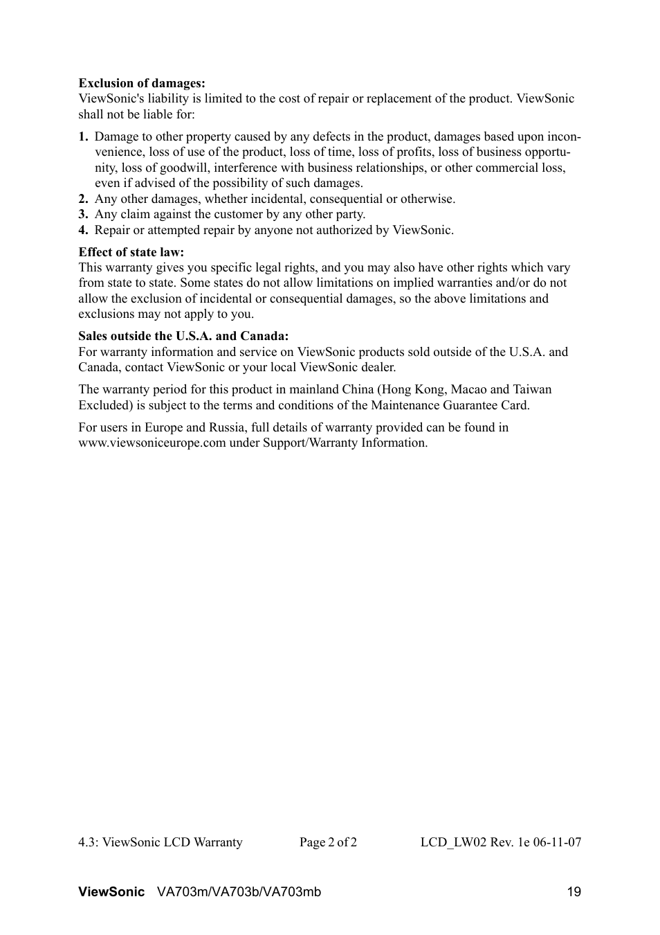 VIEWSONIC LCD Display VS11280 User Manual | Page 22 / 25
