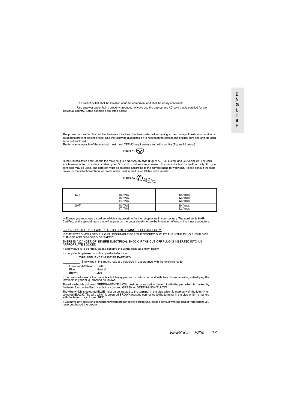 Appendix, Safety guidelines | VIEWSONIC P225 User Manual | Page 18 / 20