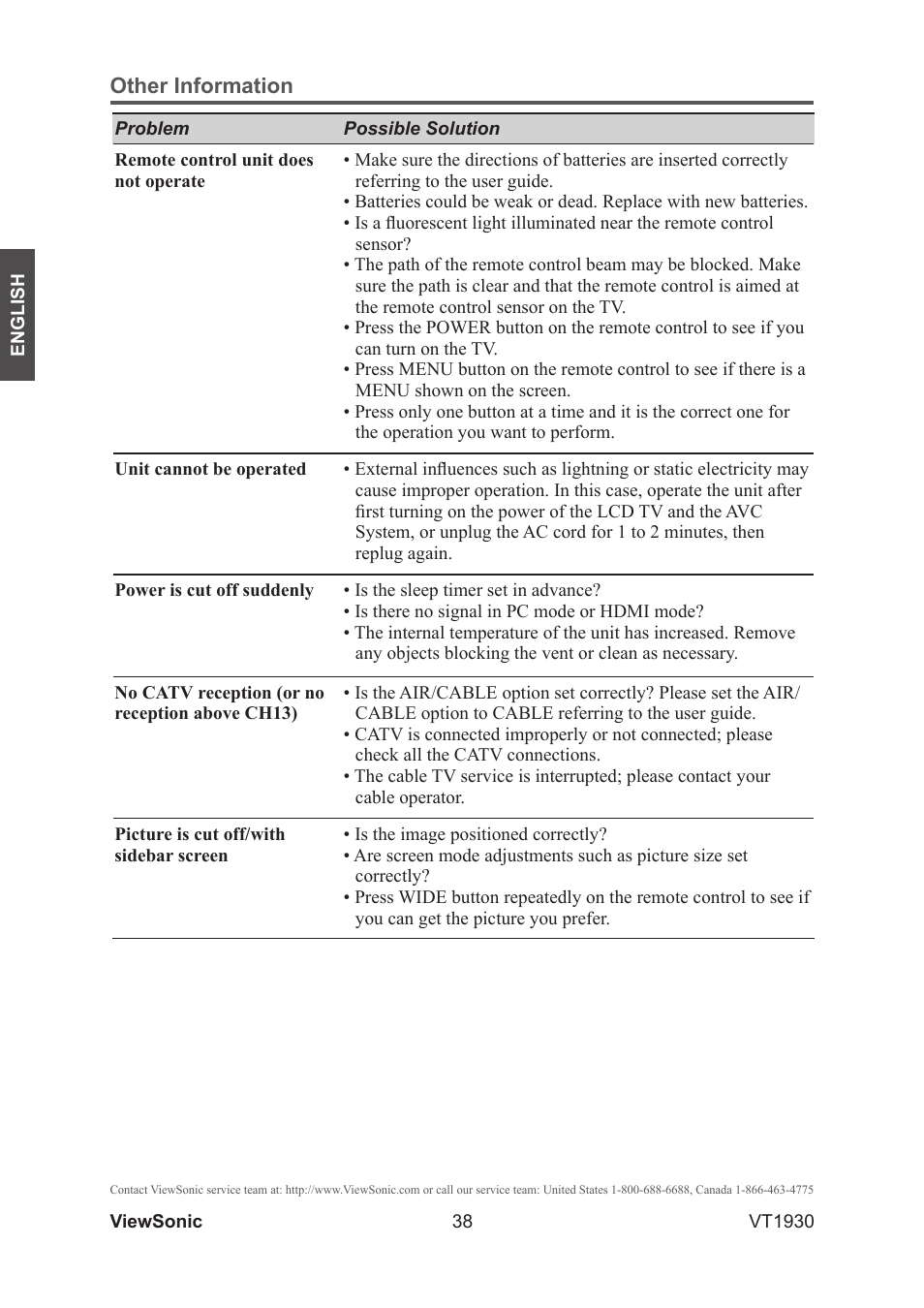 VIEWSONIC VS12115-3M User Manual | Page 43 / 47