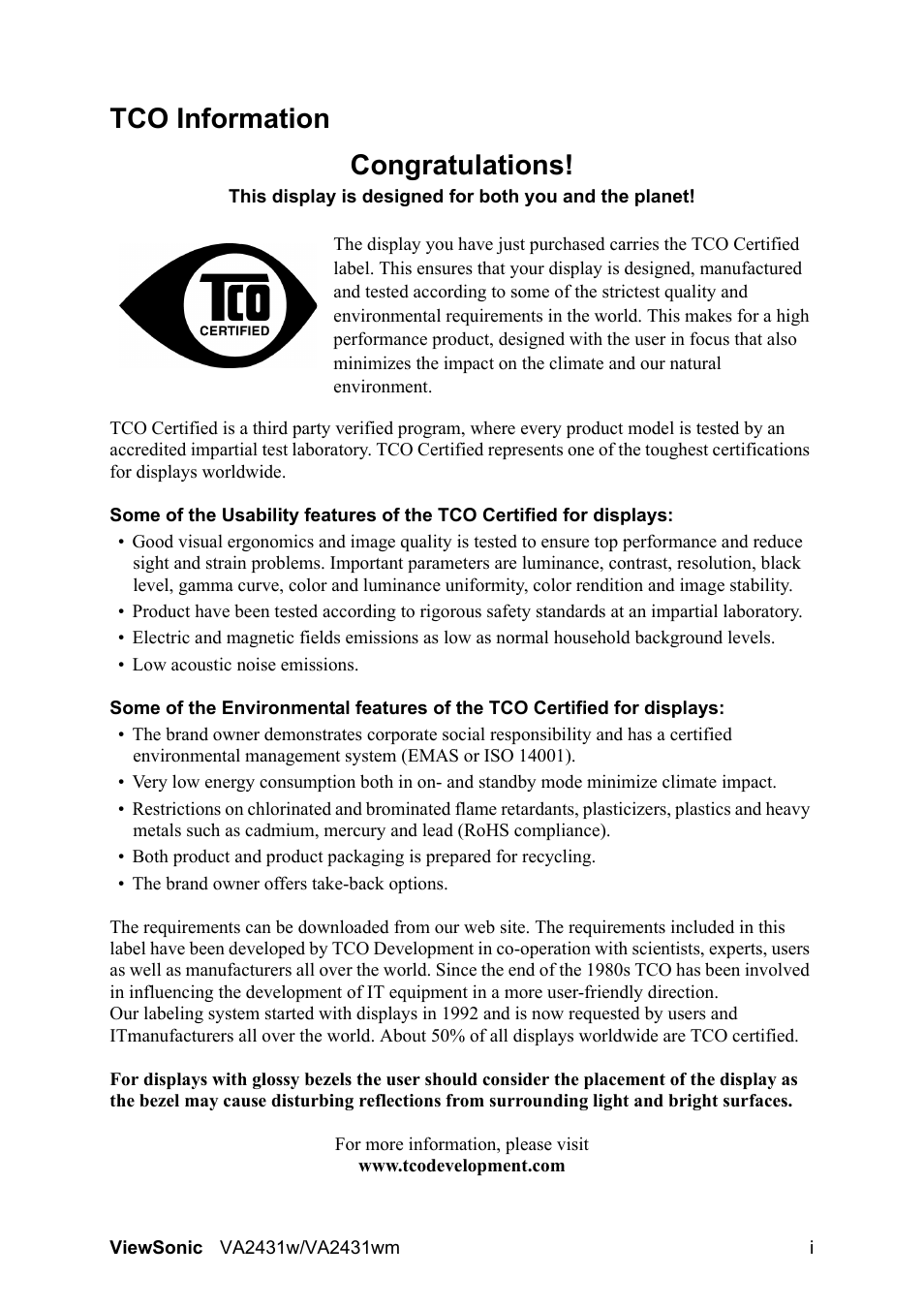 VIEWSONIC VS12996 User Manual | Page 3 / 26