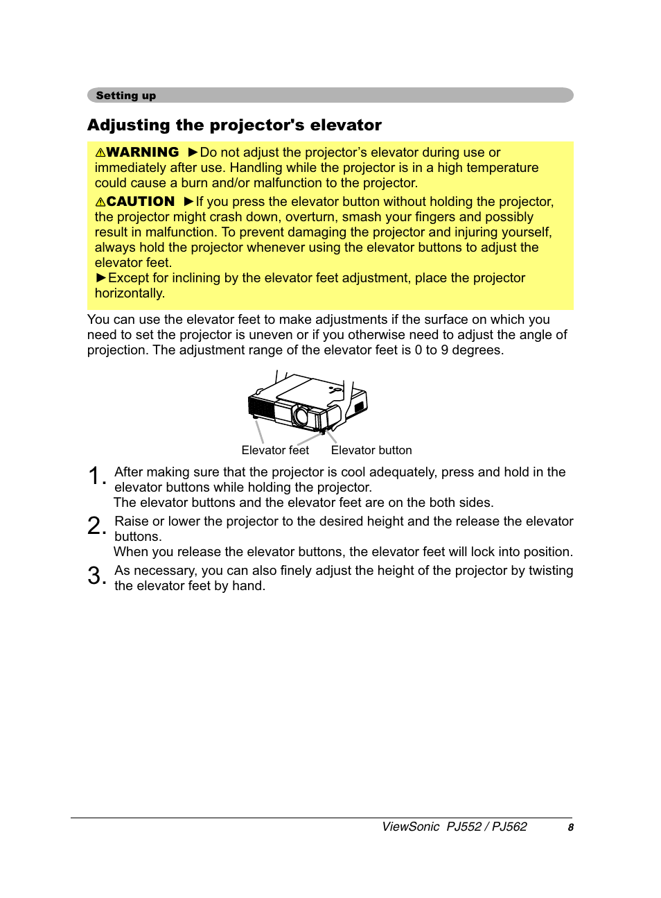 VIEWSONIC PJ552 User Manual | Page 12 / 56