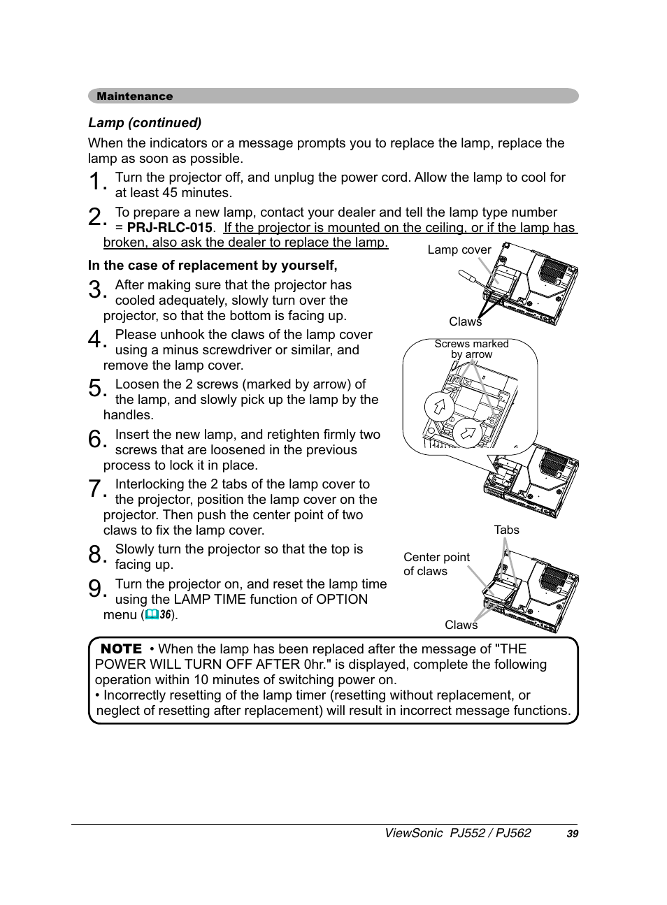 VIEWSONIC PJ552 User Manual | Page 43 / 56