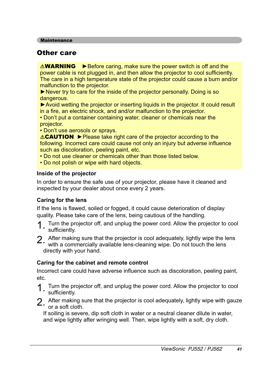 VIEWSONIC PJ552 User Manual | Page 45 / 56