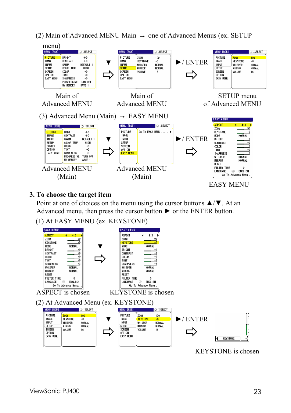 VIEWSONIC PJ400 User Manual | Page 27 / 60