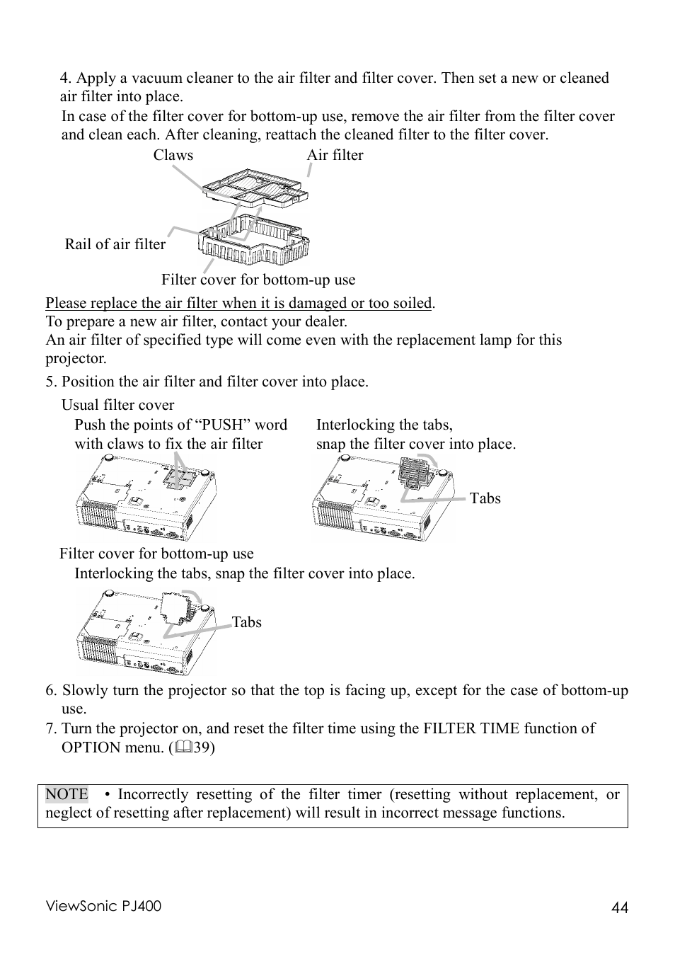 VIEWSONIC PJ400 User Manual | Page 48 / 60