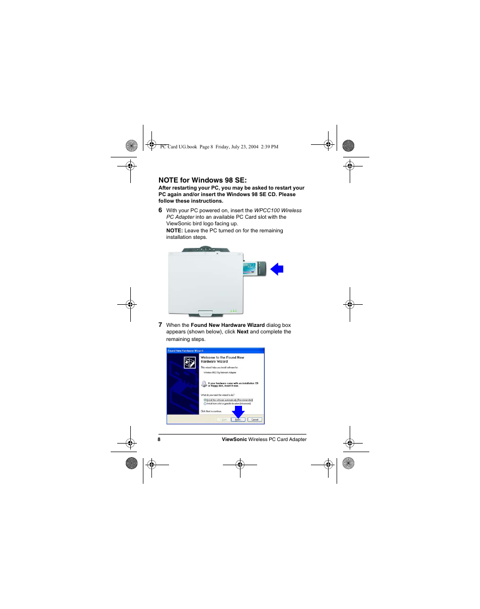 VIEWSONIC WPCC100 User Manual | Page 11 / 30