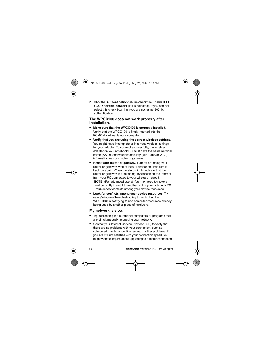 VIEWSONIC WPCC100 User Manual | Page 19 / 30