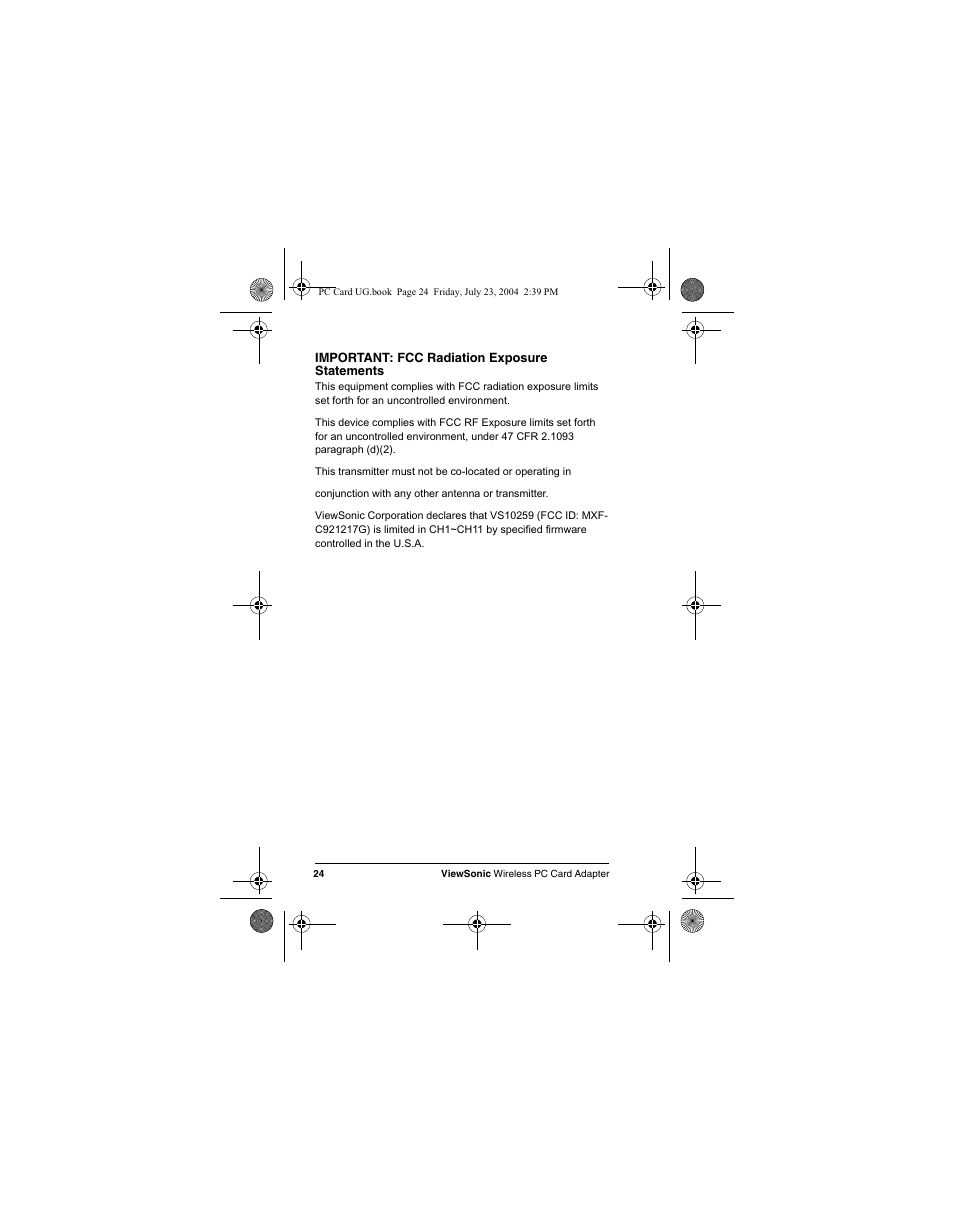 VIEWSONIC WPCC100 User Manual | Page 27 / 30